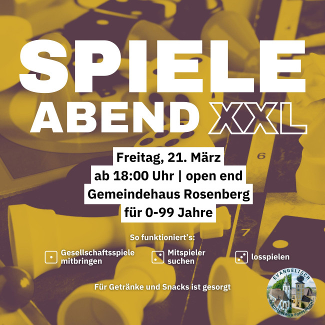 Flyer Spieleabend XXL 21.03.