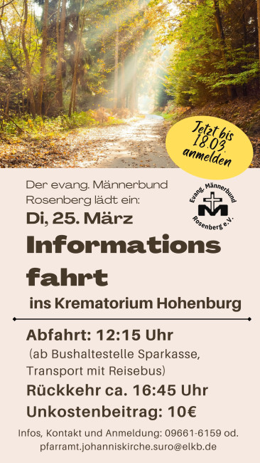 Flyer Informationsfahrt Krematorium 25.03.