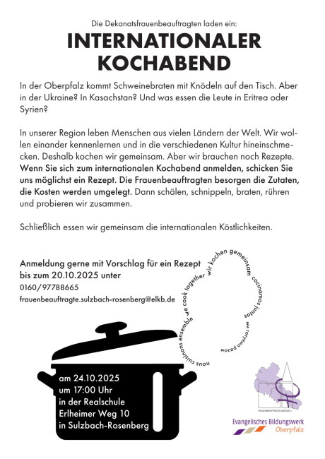 Flyer Kochabend 24.10.2025 2