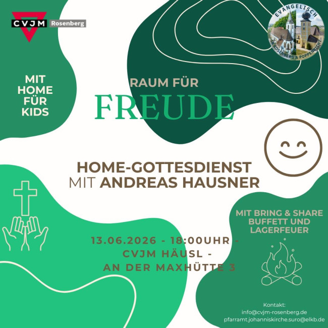 Flyer Home-Gottesdienst am 13.06.2026
