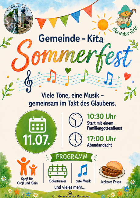 Flyer Gemeinde-Kita-Sommerfest 2026