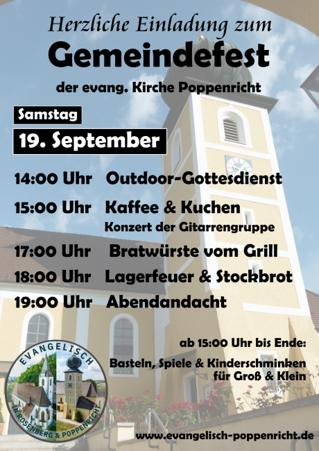 Flyer Gemeindefest Poppenricht