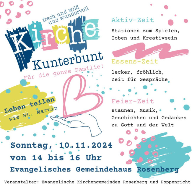 Flyer Kirche Kunterbunt 10.11.2024